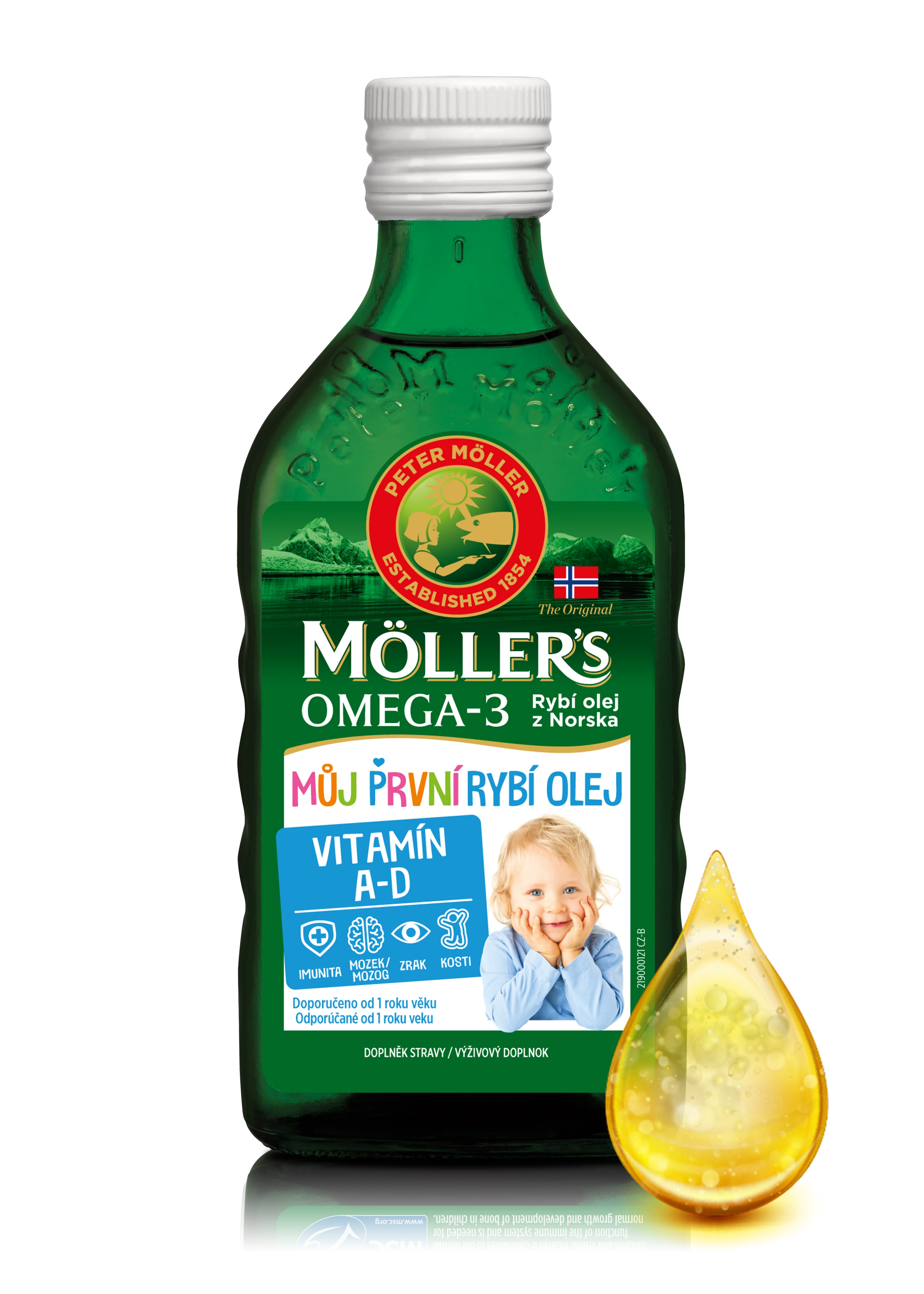 Mollers_Packshot_CLO_MyFirst_front_liquid_CZ Siln&aacute; imunita, zdrav&eacute; srdce a lep&scaron;&iacute; paměť