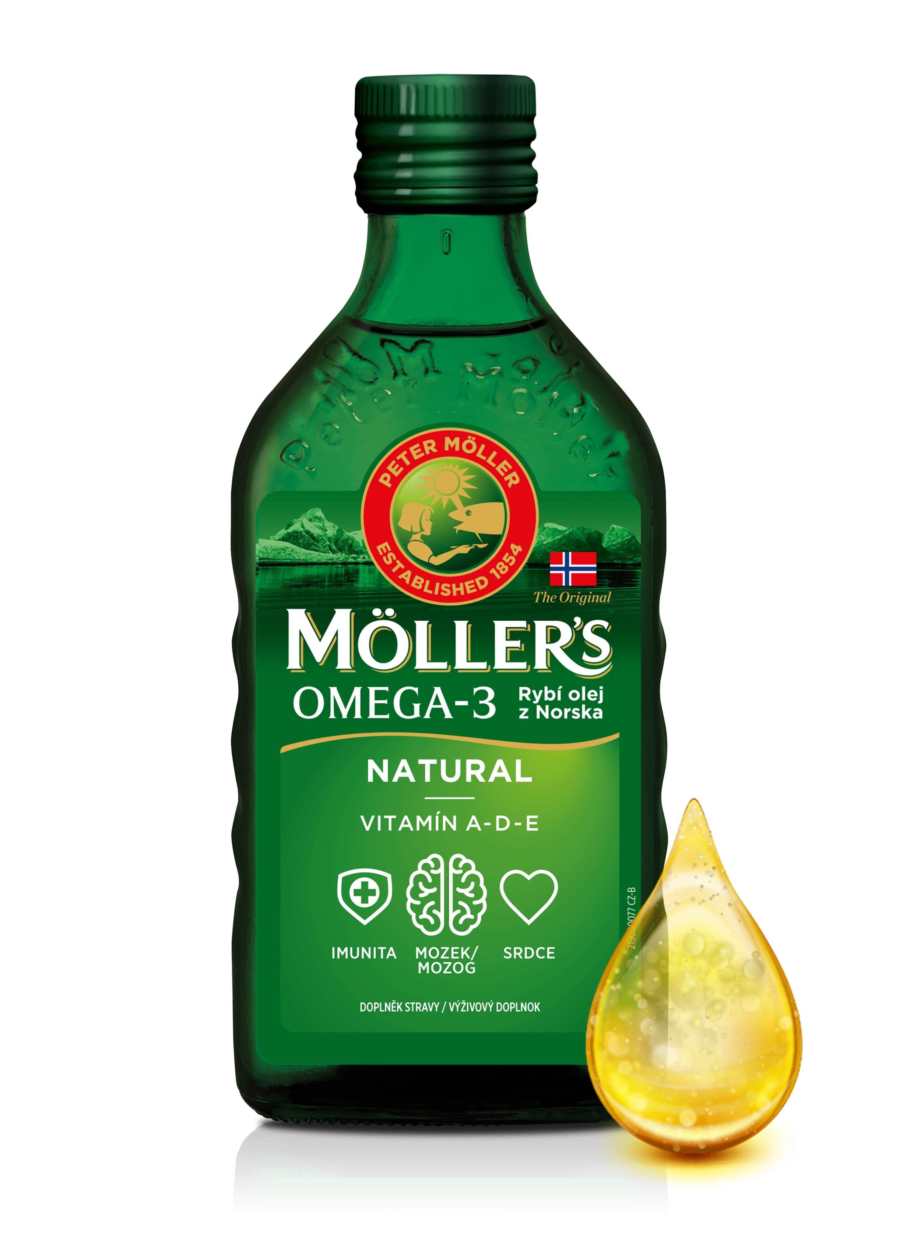 Mollers_Packshot_CLO_Natural_front_liquid_CZ Siln&aacute; imunita, zdrav&eacute; srdce a lep&scaron;&iacute; paměť