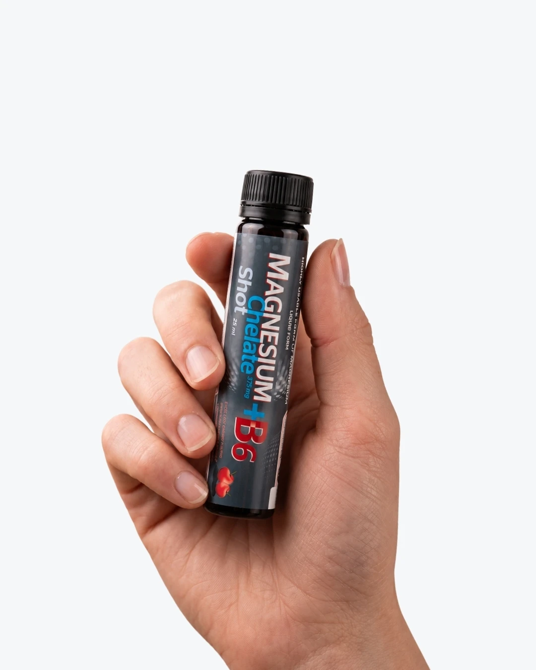 magnesium_visen_ruka Magnesium chelate 375 mg + B6 10x25ml př&iacute;chuť vi&scaron;eň